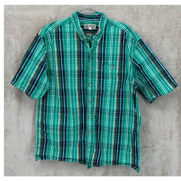 Duluth Trading Co Other - Duluth Trading Shirt Mens Large Tall Green Plaid Button Up Short Sleeve Cotton